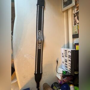 Dior Adjustable Ultramatte Black Shoulder Strap